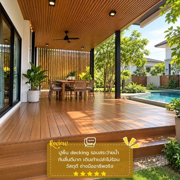 รีวิวลูกค้าผลงานพื้นไม้เทียม WoodWorks #54