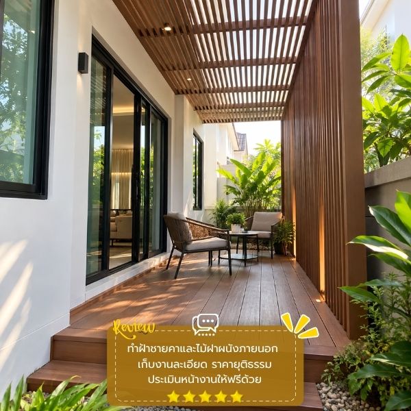 รีวิวลูกค้าผลงานพื้นไม้เทียม WoodWorks #55