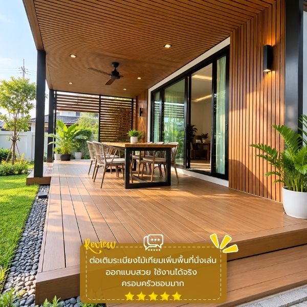 รีวิวลูกค้าผลงานพื้นไม้เทียม WoodWorks #56
